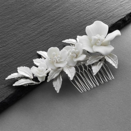 Wedding Hair Comb-off white