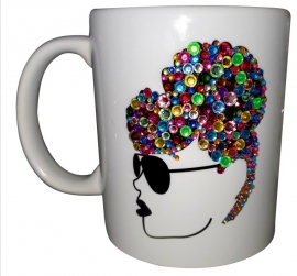 11 oz ceramic mug - "Mia blinged"